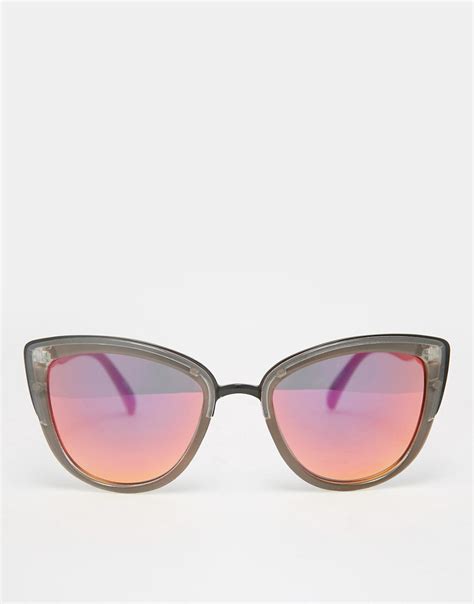 quay australia my girl mirrored cat eye sunglasses